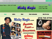Tablet Screenshot of mickymagic.com